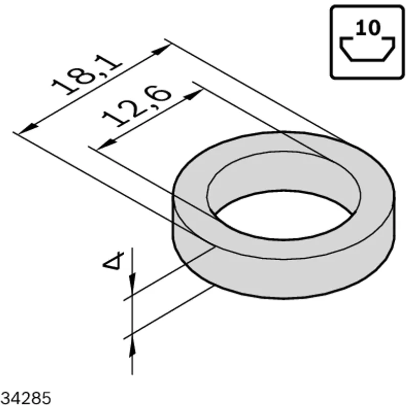 BACKUP RING D18X4 — photo 2 of 3