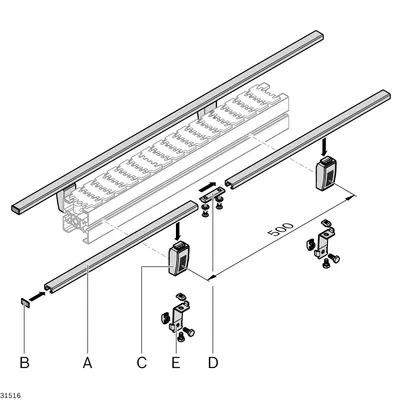 SUPPORT VF+ PALLET GUIDE HD