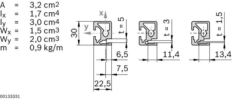 FRAME PROFILE 22,5X30 20X6070MM — photo 3 of 4
