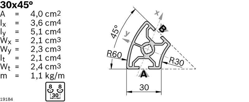 STRUT PROFILE 30X45G 20X6070MM — photo 2 of 2