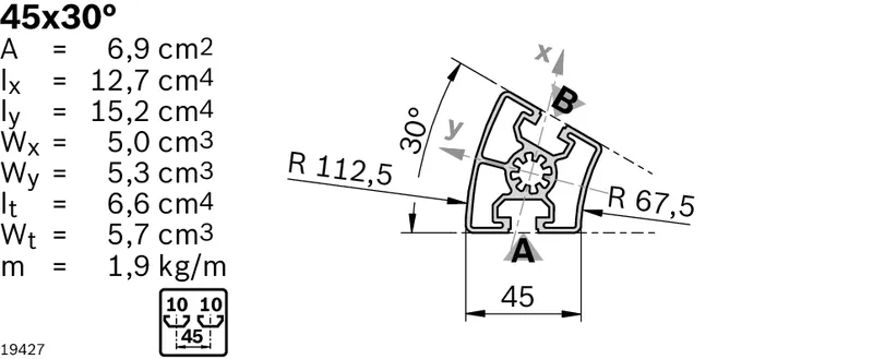 STRUT PROFILE 45X30G 20X6070MM — photo 3 of 3