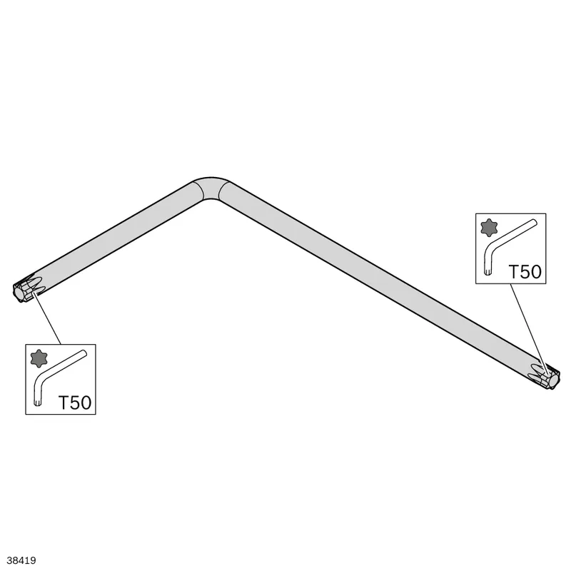 ELBOW KEY T50/T50 L=200 — photo 3 of 3