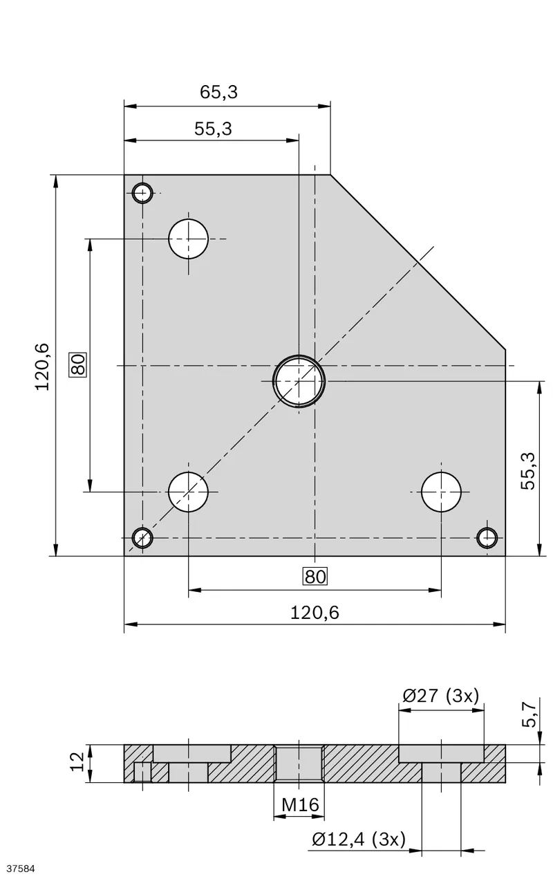 BASE PLATE CGP 40X120X120 — photo 2 of 3