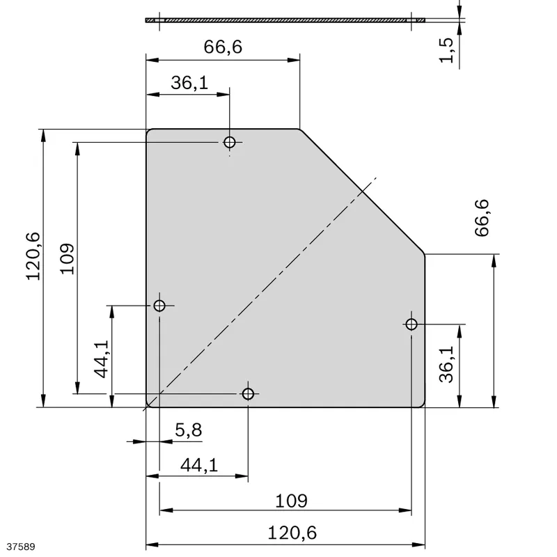 COVER PLATE CGP  40X120X120 — photo 2 of 3