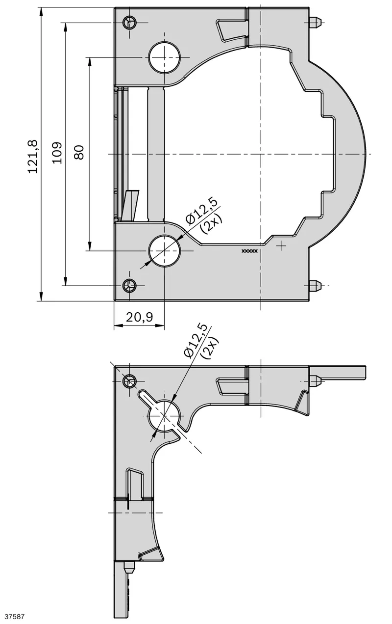 TERMINAL BRACKET CGP 120X120 GREY — photo 3 of 3