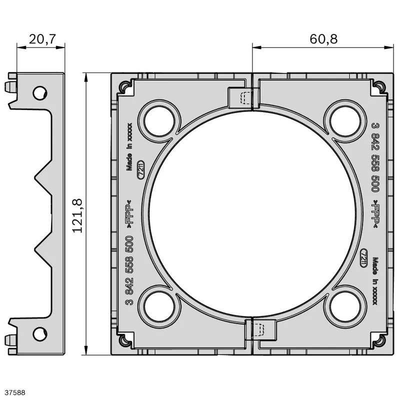 SPACER CGP 20X120 GREY — photo 4 of 4