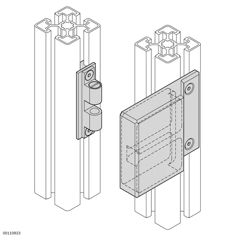 DOUBLE BALL DETENT LATCH 10  80X80X18 SILVER — photo 3 of 4
