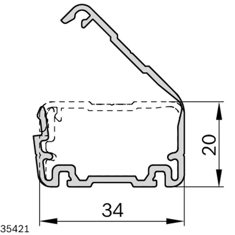 CABLE DUCT 34X20  L=2000 GREY — photo 5 of 5