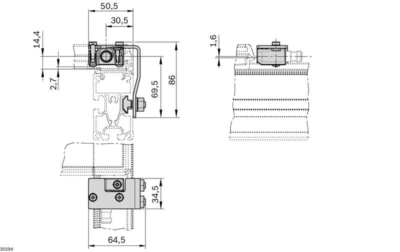 SWITCH BRACKET SH 2/EP SET COMPL — photo 2 of 3