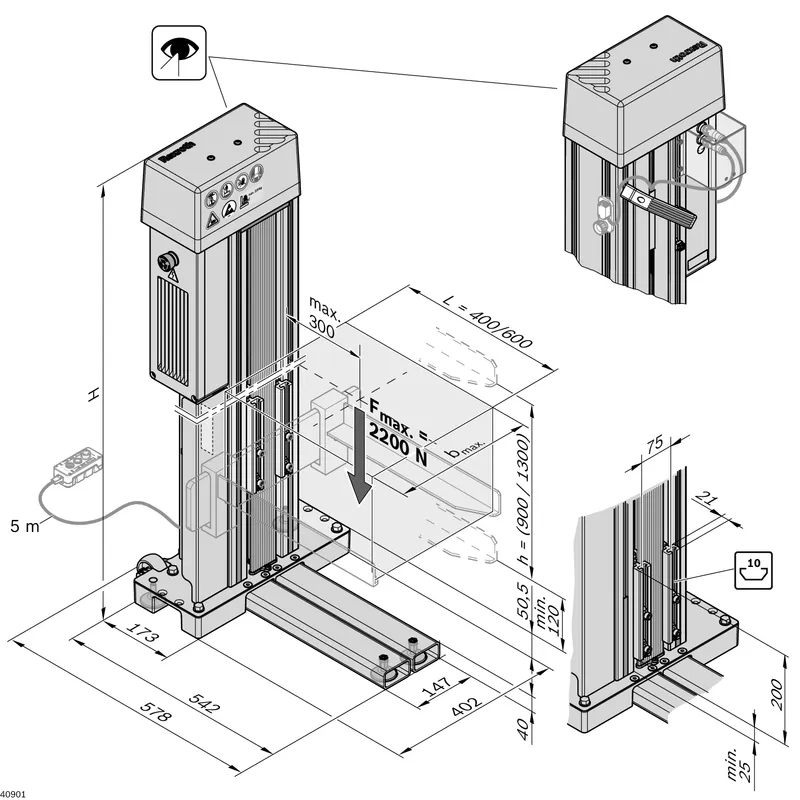 CASE LIFTER EL. LIFT=900 MODULAR — photo 2 of 4