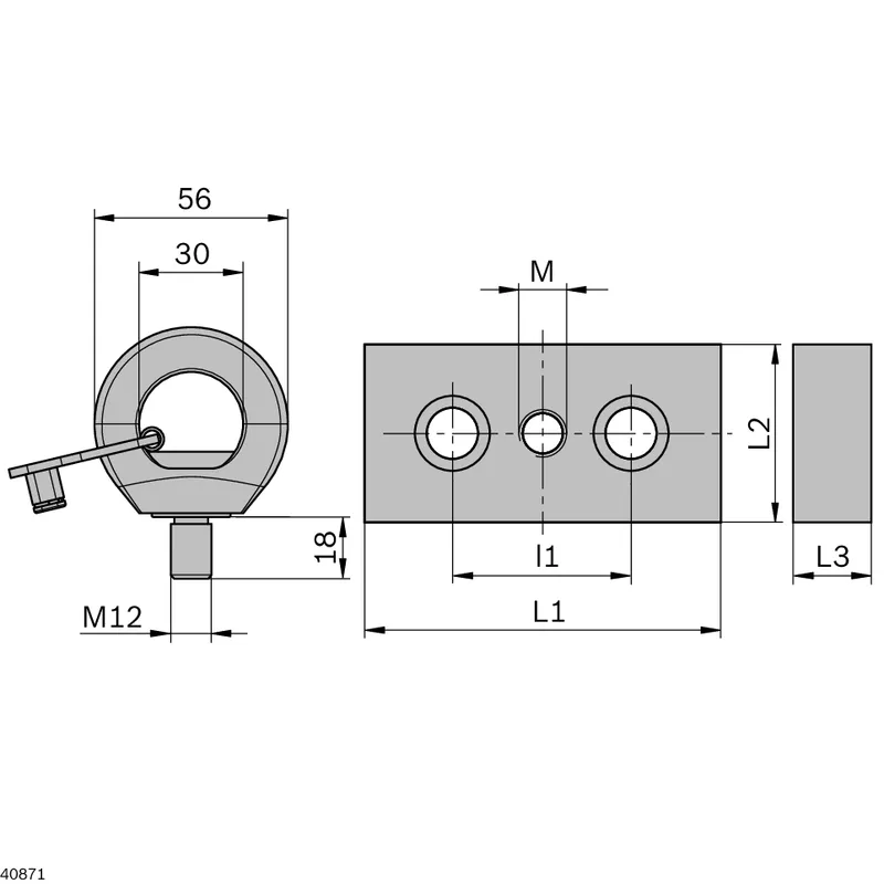 LIFTING EYE BOLT RING 45X90 — photo 3 of 3