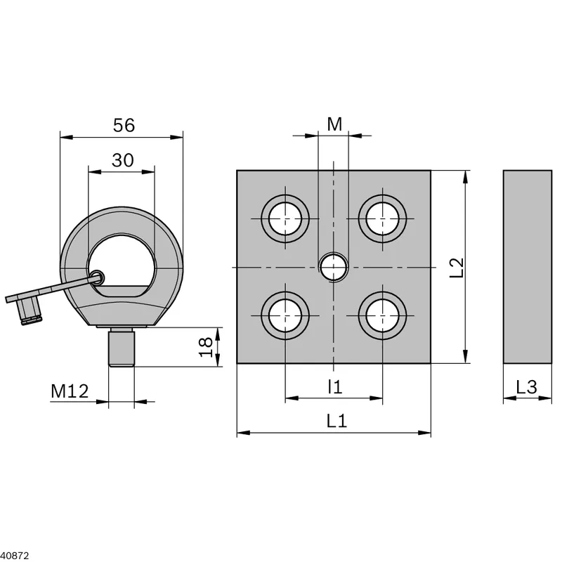 LIFTING EYE BOLT RING 80X80 — photo 4 of 4