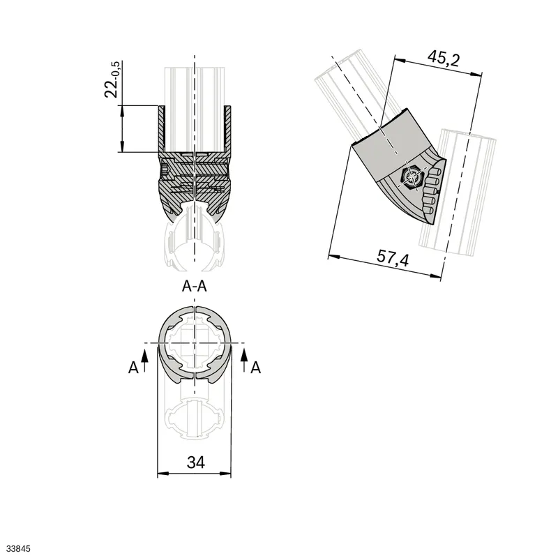 CONNECTOR D28L 45° — photo 3 of 3