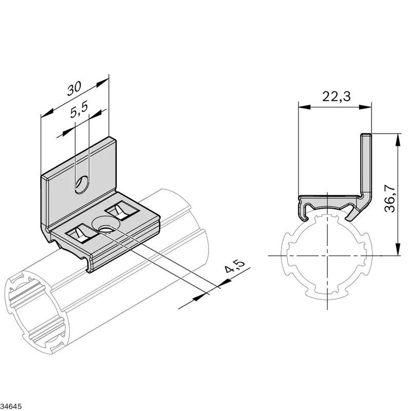 MOUNTING BRACKET D28L ESD — photo 2 of 2