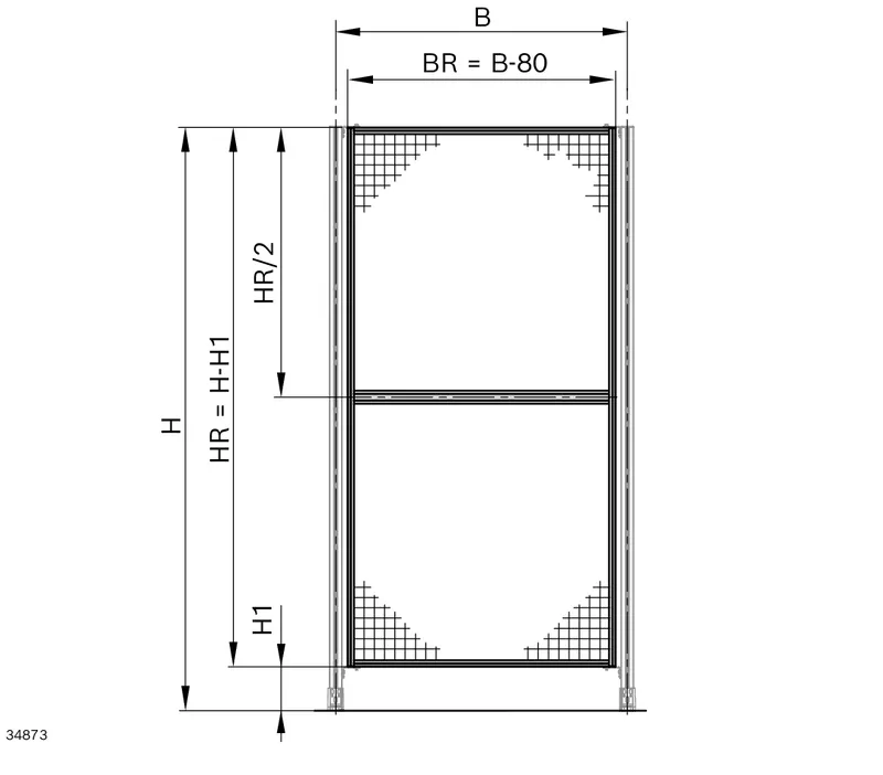 PROTECTION FRAME H 1850X1000 BL 994248 — photo 4 of 5
