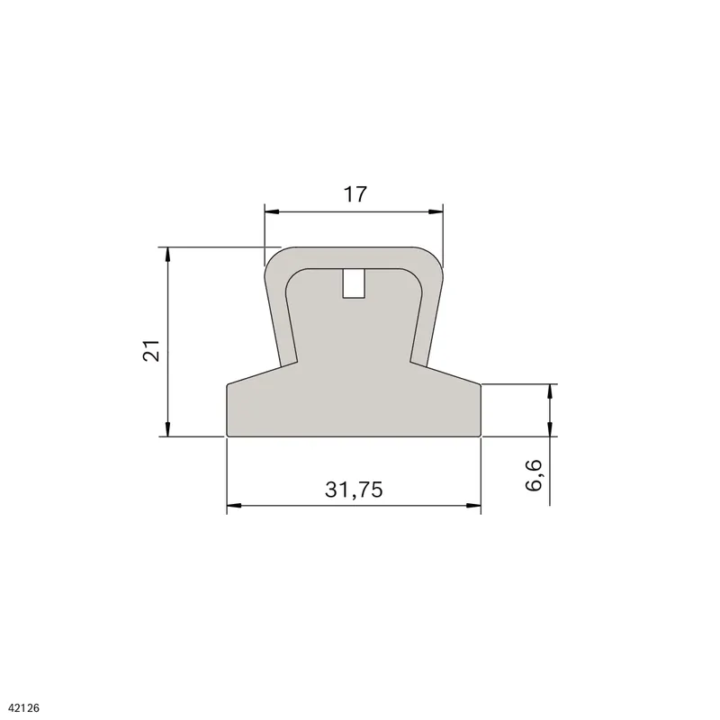 PROFILE RAIL VFPLUS T 21X32 L3000 — photo 2 of 2