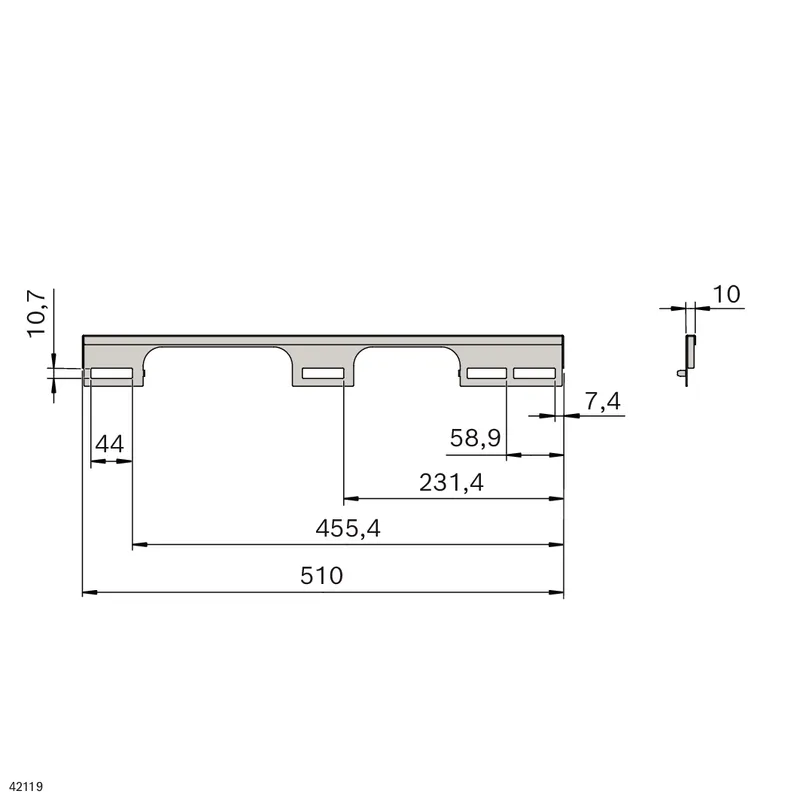 SLIDING PLATE VFPLUS W10 L510, SET — photo 3 of 4