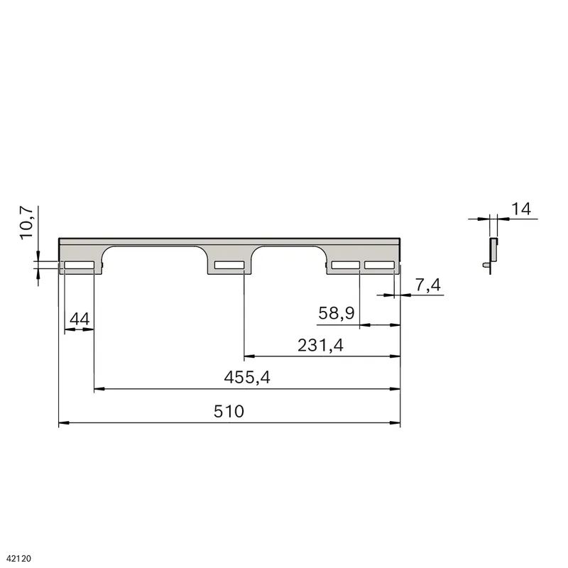 SLIDING PLATE VFPLUS W14 L510, SET — photo 3 of 4