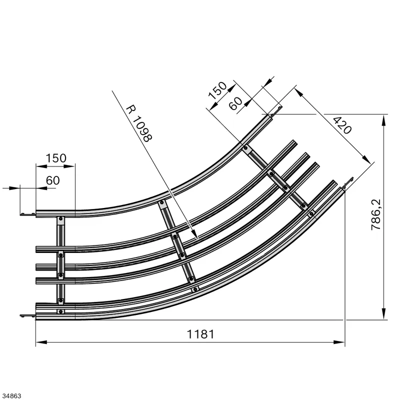 CURVE 420MB HOR AL 45°R1098 — photo 2 of 2