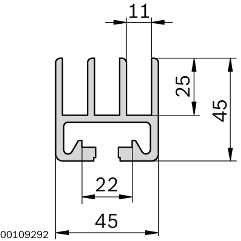 SLIDING DOOR PROFILE 45X45 — photo 3 of 3