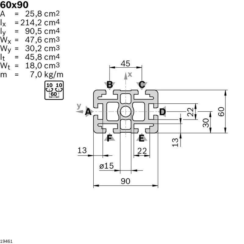 STRUT PROFILE 60X90 M16/F2 — photo 3 of 3