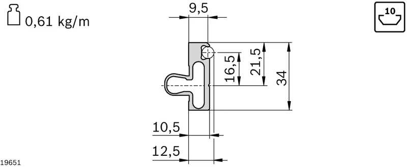 CLAMPING PROFILE LF6C — photo 3 of 4
