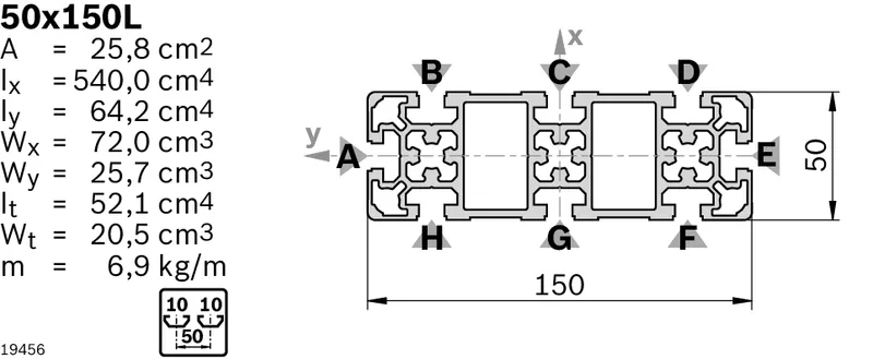 STRUT PROFILE 50X150L D17/D17 — photo 3 of 3