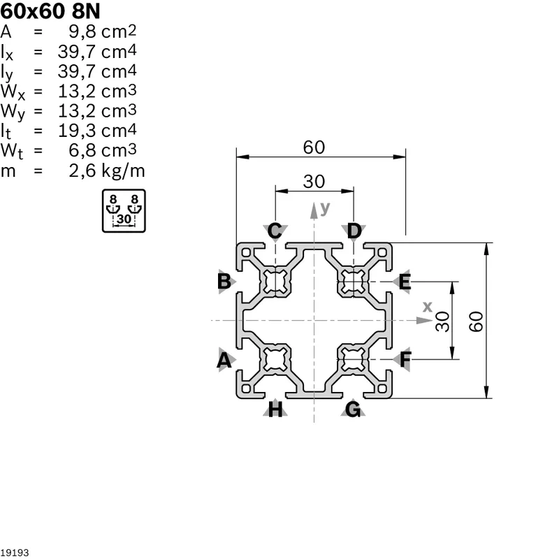 STRUT PROFILE 60X60 8N          Q&E — photo 3 of 4