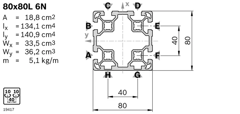 STRUT PROFILE 80X80L 6N         Q&E — photo 4 of 4