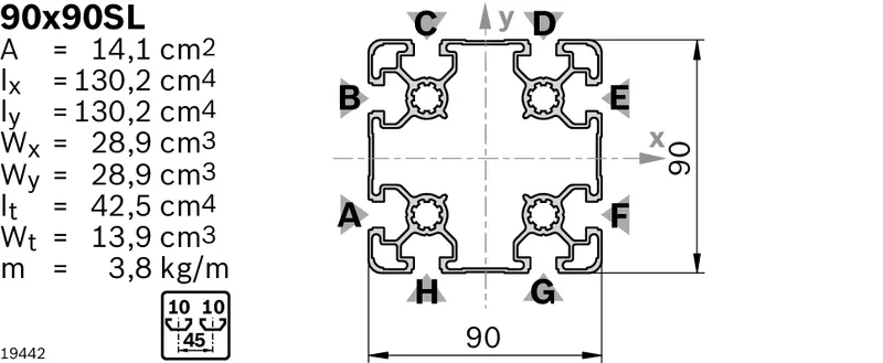 STRUT PROFILE 90X90 SL          Q&E — photo 3 of 4