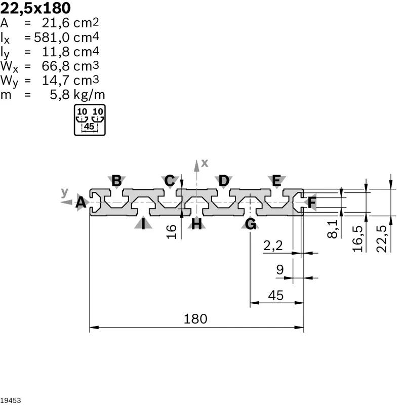 T-SLOT PLATE 22,5X180          Q&E — photo 3 of 4
