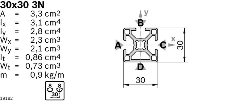STRUT PROFILE 30X30 3N          Q&E — photo 3 of 4