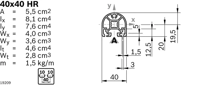 STRUT PROFILE 40X40 HR          Q&E — photo 3 of 4