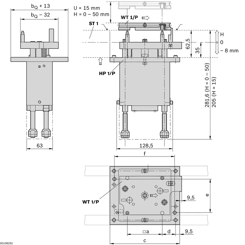 LIFT POSITIONING UNIT HP1 HUB 15MM MITTELST — photo 2 of 5