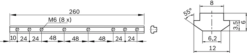 THREADED BAR M6