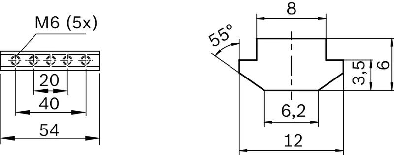 THREADED BAR M6