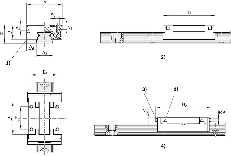MINIATURE RUNNER BLOCK RESIST NRII MWA-015-SNS-C0-N-0 — photo 2 of 3