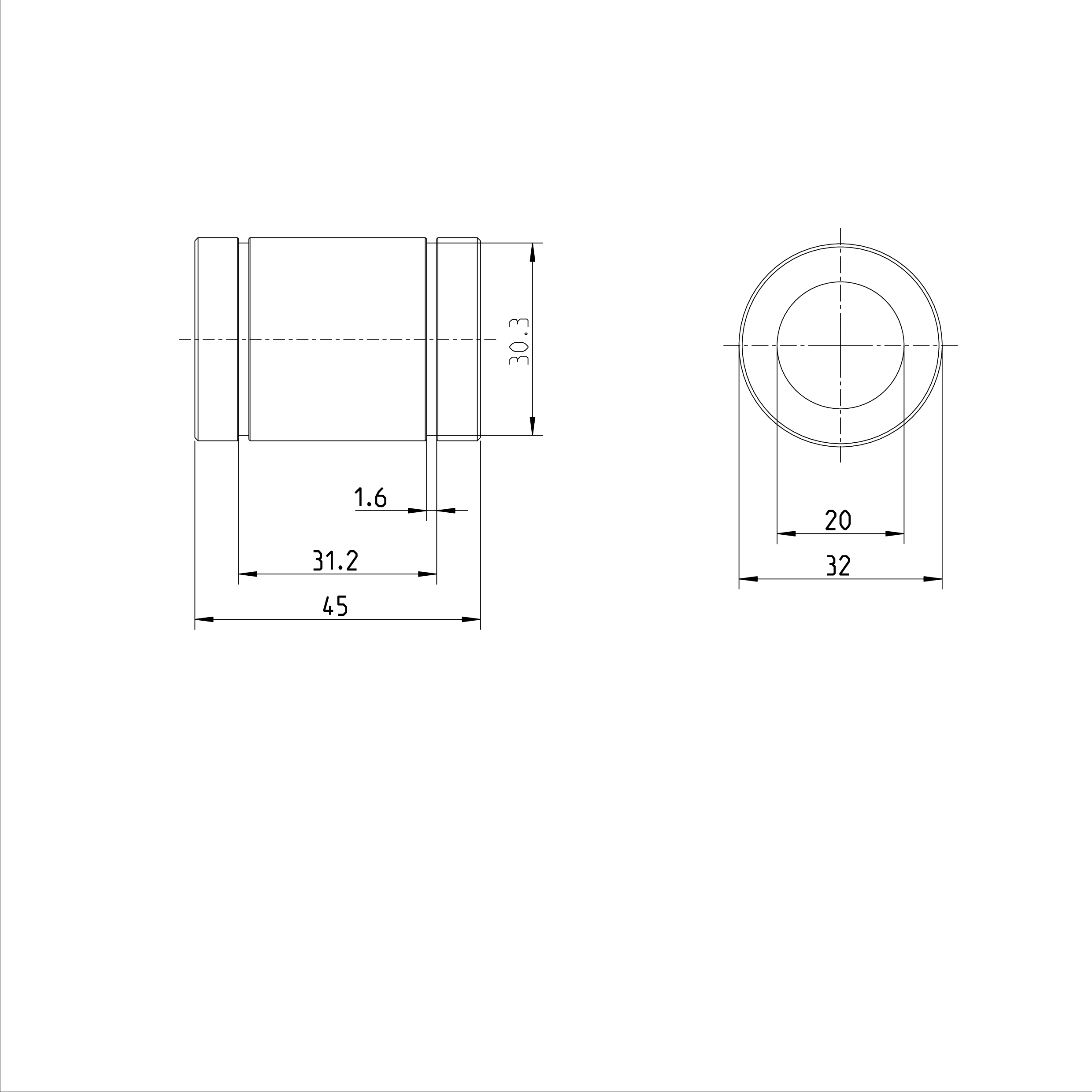STANDARD LINEAR BUSHING KBM-20-DD-NR        & — photo 3 of 3