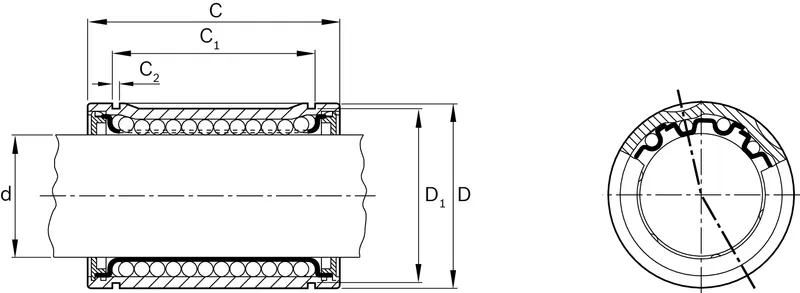STANDARD LINEAR BUSHING KBM-40-DD — photo 2 of 3