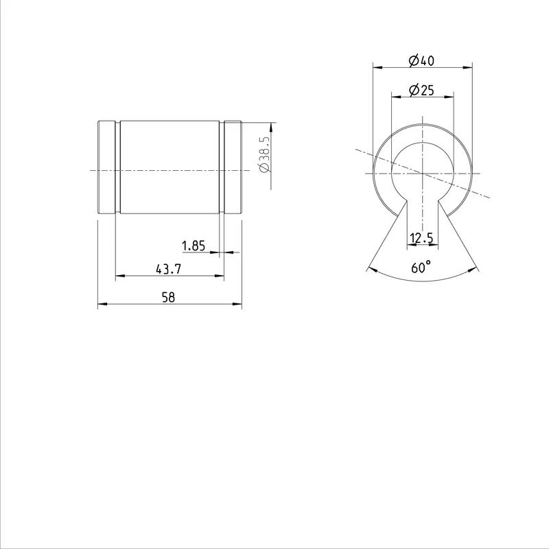 STANDARD LINEAR BUSHING KBM-O-25 — photo 3 of 3