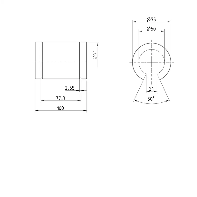 STANDARD LINEAR BUSHING KBM-O-50-D — photo 3 of 3