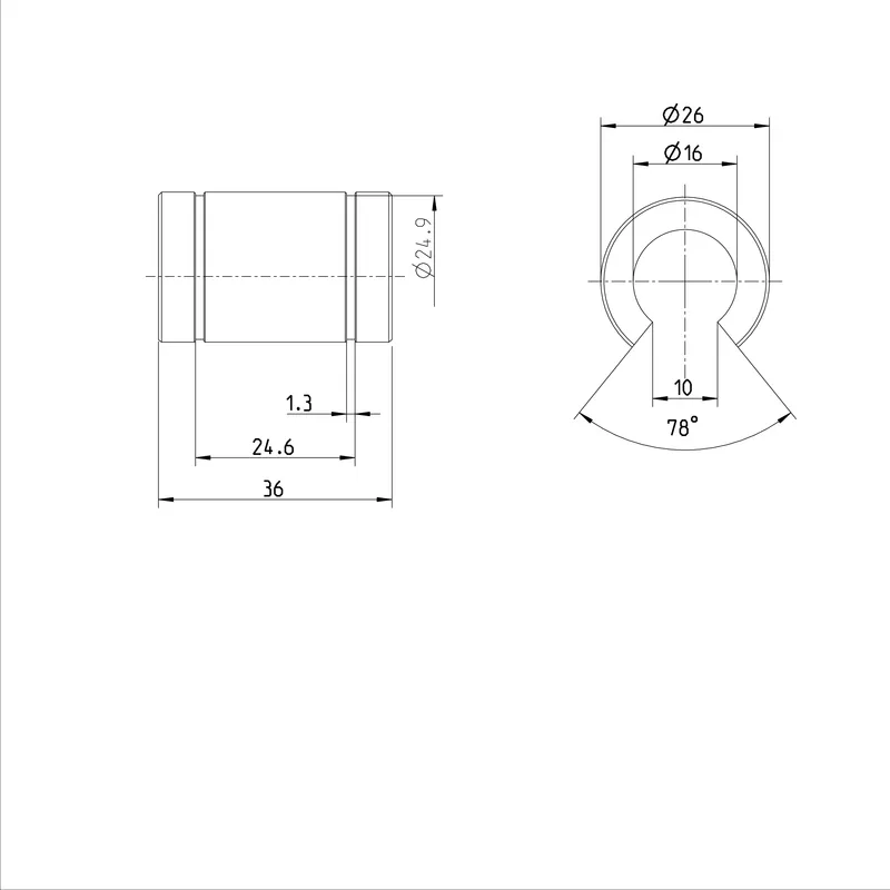 STANDARD LINEAR BUSHING KBM-O-16-DD — photo 3 of 3