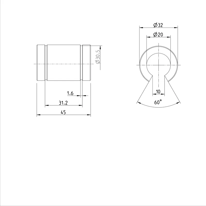 STANDARD LINEAR BUSHING KBM-O-20-DD — photo 3 of 3