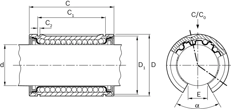 STANDARD LINEAR BUSHING KBM-O-25-VD — photo 2 of 3