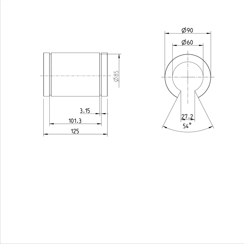 STANDARD LINEAR BUSHING KBM-O-60-DD — photo 3 of 3