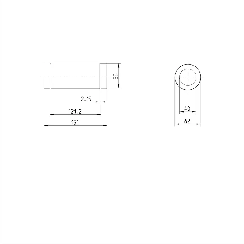 STANDARD LINEAR BUSHING KBMT-40-DD-NR — photo 3 of 3
