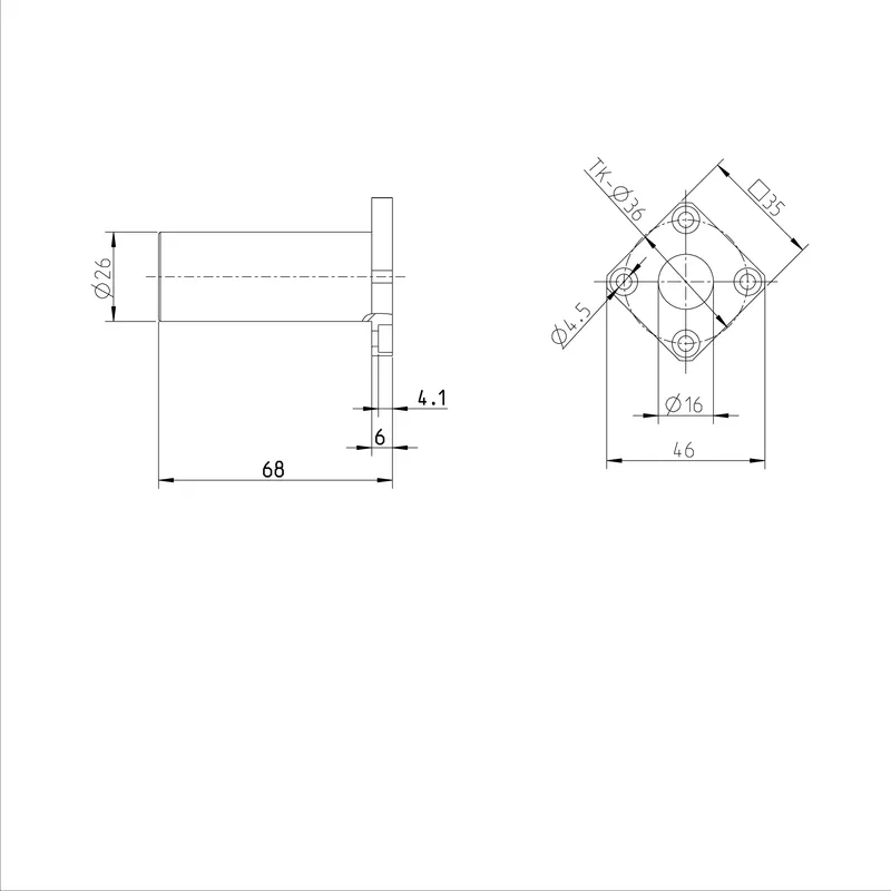 FLANGE LINEAR BUSHING KBMFT-16-DD-NR — photo 3 of 3