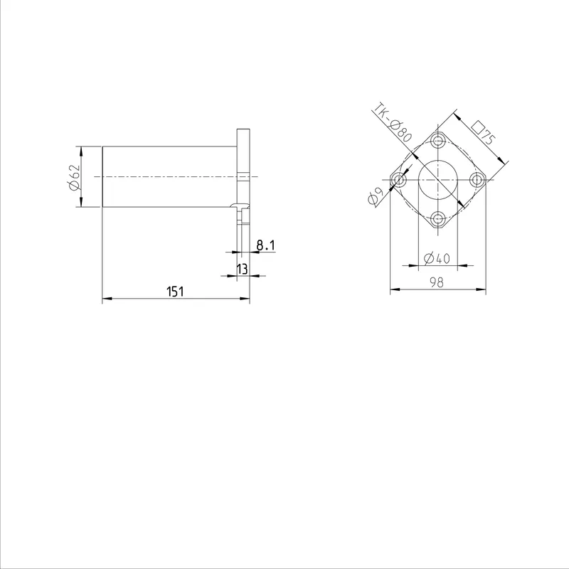 FLANGE LINEAR BUSHING KBMFT-40-DD-NR — photo 3 of 3
