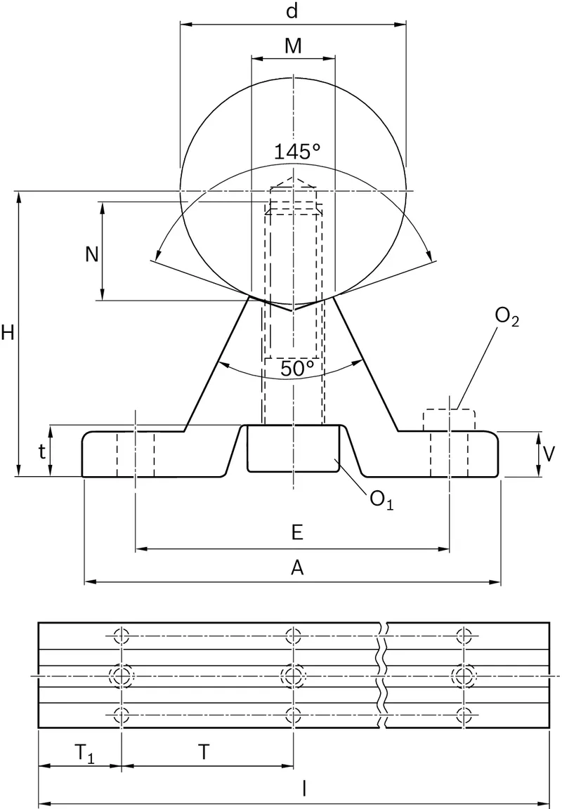 SHAFT WITH SUPPORT WM-40-AFE2-H6CR- — photo 2 of 2