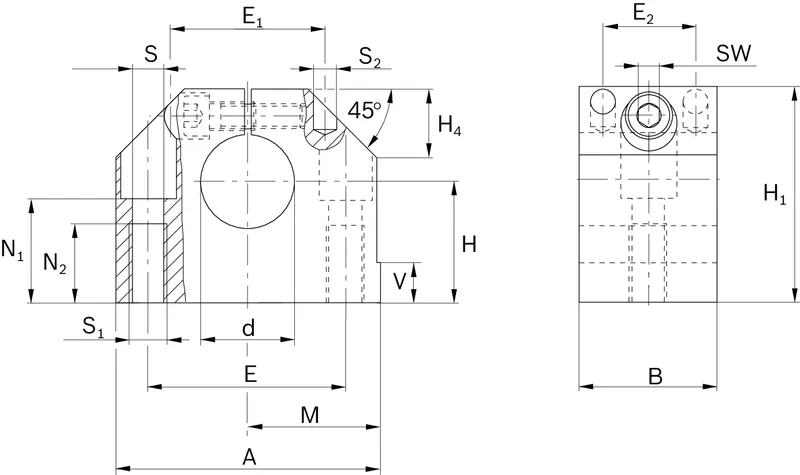 SHAFT SUPPORT BLOCK WBA-25 — photo 2 of 2
